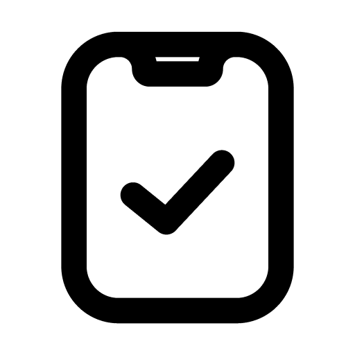 ic-ios-smartphone-check icon